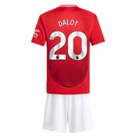 Maglia Calcio Manchester United Diogo Dalot #20 Prima Divisa Bambino 2024-25 Manica Corta (+ pantaloncini)